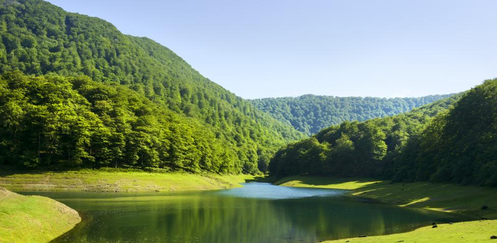Foto Paisaje del lago de Leurza